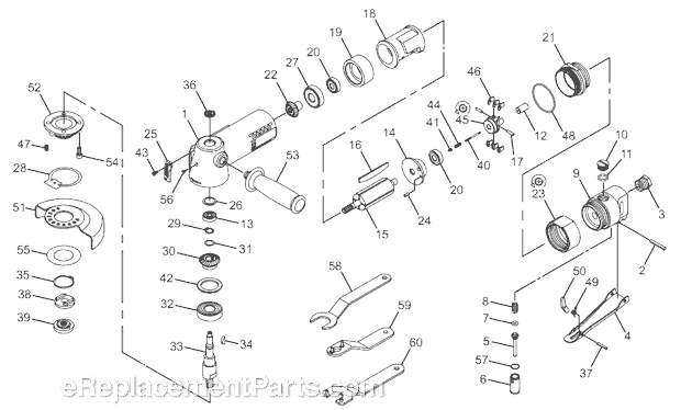 Page A Diagram and Parts List for CP9120CR 6151952120 Chicago Pneumatic Angle Grinder